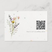 ワイルドフラワーフローラガーデンQRコー結婚ドの詳細 エンクロージャーカード (裏面)