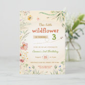 ワイルドフラワーフローラガールズキッドサマーバースデーパーティー 招待状 (スタンド正面)