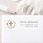 ワイルドフラワーフローラガールバプテスマ差出人住所 ラベル (インサイチュ)