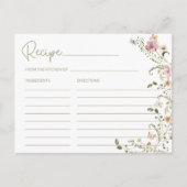 ワイルドフラワーフローラキッチンレシピカード ポストカード (正面)