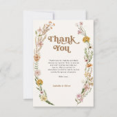 ワイルドフラワーフローラサンキューカード 招待状 (正面)