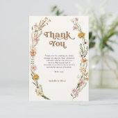 ワイルドフラワーフローラサンキューカード 招待状 (スタンド正面)