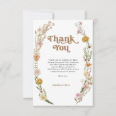 ワイルドフラワーフローラサンキューカード 招待状 (正面)
