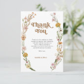 ワイルドフラワーフローラサンキューカード 招待状 (スタンド正面)