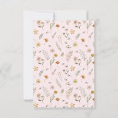 ワイルドフラワーフローラサンキューカード 招待状 (裏面)