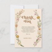 ワイルドフラワーフローラサンキューカード 招待状 (正面)