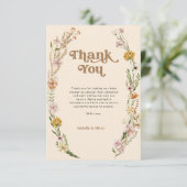 ワイルドフラワーフローラサンキューカード 招待状 (スタンド正面)