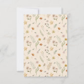 ワイルドフラワーフローラサンキューカード 招待状 (裏面)