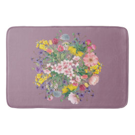 ワイルドフラワーフローラソフト居心地の良いバスルーム風呂マット バスマット