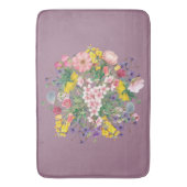 ワイルドフラワーフローラソフト居心地の良いバスルーム風呂マット バスマット (正面縦)