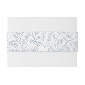 ワイルドフラワーフローラダスティブルー結婚ズ 招待状ベリーバンド (裏面例)