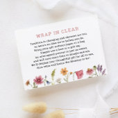 ワイルドフラワーフローラディスプレイシャワーラップ澄んイン エンクロージャーカード