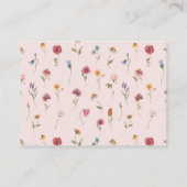 ワイルドフラワーフローラディスプレイシャワーラップ澄んイン エンクロージャーカード (裏面)