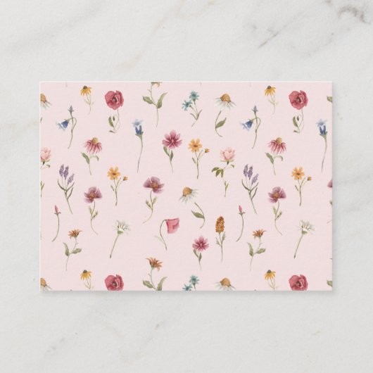 ワイルドフラワーフローラディスプレイシャワーラップ澄んイン エンクロージャーカード (裏面)