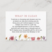 ワイルドフラワーフローラディスプレイシャワーラップ澄んイン エンクロージャーカード (正面)