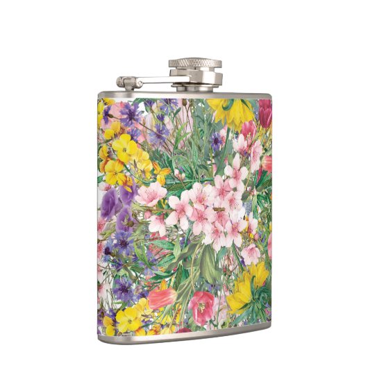 ワイルドフラワーフローラデザインインスパイア自然 フラスク (右)