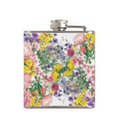 ワイルドフラワーフローラデザインインスパイア自然 フラスク (裏面)
