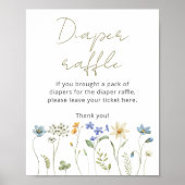 ワイルドフラワーフローラニュートラルおむつラッフル ポスター (正面)