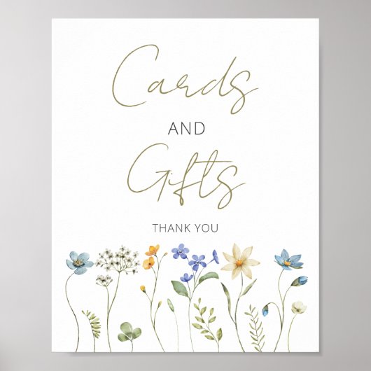 ワイルドフラワーフローラニュートラルカードとギフト ポスター (正面)