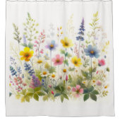 ワイルドフラワーフローラバスルームのシャワーカーテン シャワーカーテン (正面)