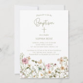 ワイルドフラワーフローラバプテスマ 招待状 (正面)