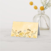 ワイルドフラワーフローラビーベイビーシャワー食品テント プレイスカード (裏面)