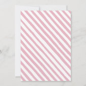 ワイルドフラワーフローラピンクの水色のベビーガールシャワー 招待状 (裏面)