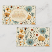 ワイルドフラワーフローラフレームベビーシューウブズベビー エンクロージャーカード (正面/裏面)