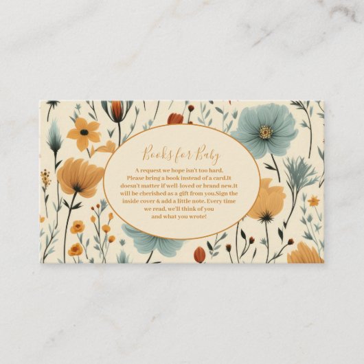 ワイルドフラワーフローラフレームベビーシューウブズベビー エンクロージャーカード (正面)