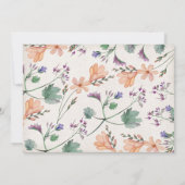 ワイルドフラワーフローラフレーム結婚式招待状 招待状 (裏面)