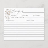 ワイルドフラワーフローラブライダルシャワーレシピカード (正面)