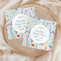 ワイルドフラワーフローラブルーボーイベビーシャワー