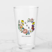 ワイルドフラワーフローラブルーマッシュルーム タンブラーグラス (正面)