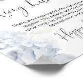 ワイルドフラワーフローラブルー持参狩りブライダルシャワー ポスター (角)