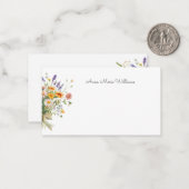 ワイルドフラワーフローラブーケノートカード ノートカード (正面/裏面インサイチュ)