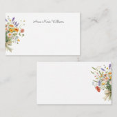 ワイルドフラワーフローラブーケノートカード ノートカード (正面/裏面)