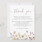 ワイルドフラワーフローラベイビーシャワーありがとう サンキューカード (正面)