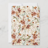 ワイルドフラワーフローラベイビーシャワーガール招待状 招待状 (裏面)