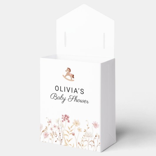 ワイルドフラワーフローラベイビーシャワーデコールサンキュー フェイバーボックス (オープン)