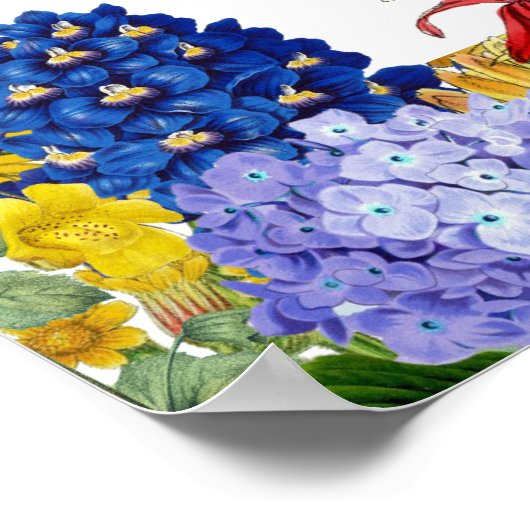 ワイルドフラワーフローラベイビーシャワー家族の伝統 ポスター (角)