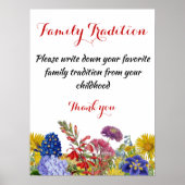 ワイルドフラワーフローラベイビーシャワー家族の伝統 ポスター (正面)