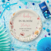 ワイルドフラワーフローラベビーイン開花シャワー紙プレート ペーパープレート (パーティー)