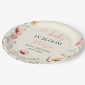 ワイルドフラワーフローラベビーイン開花シャワー紙プレート ペーパープレート (アングル)