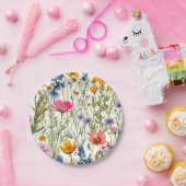 ワイルドフラワーフローラベビーイン開花ベビーシャワー春 ペーパープレート (パーティー)