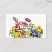 ワイルドフラワーフローラベビーシャワーおむつラッフルゲーム 名刺 (裏面)