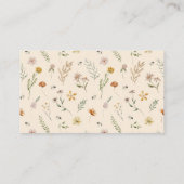 ワイルドフラワーフローラベビーシャワーおむつラッフル エンクロージャーカード (裏面)