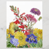 ワイルドフラワーフローラベビーシャワーアドバイスアクティビティカード (裏面)