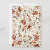 ワイルドフラワーフローラベビーシャワーガール招待状 招待状 (裏面)