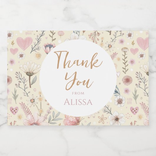 ワイルドフラワーフローラベビースシャワー特典 スパークリングワインラベル (シングルラベル)