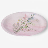 ワイルドフラワーフローラベビー結婚シャワー紙プレート ペーパープレート (アングル)